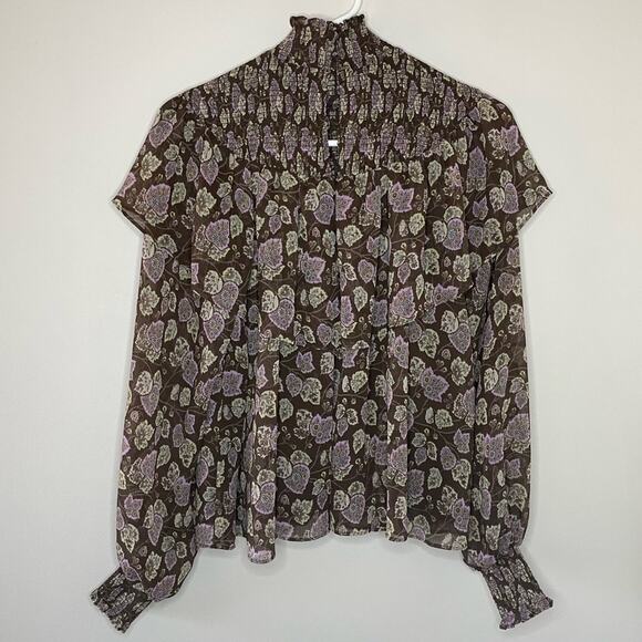 NWT New cinq a sept Drew Georgette Top Size S - Picture 6 of 10